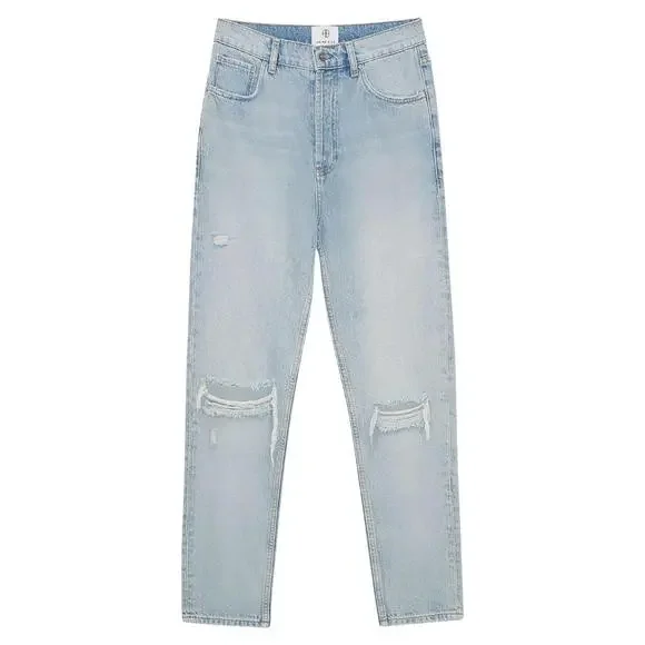 Anine Bing Sonya Jean Destructed Classic Blue, Size 28 (10) - Picture 1 of 10